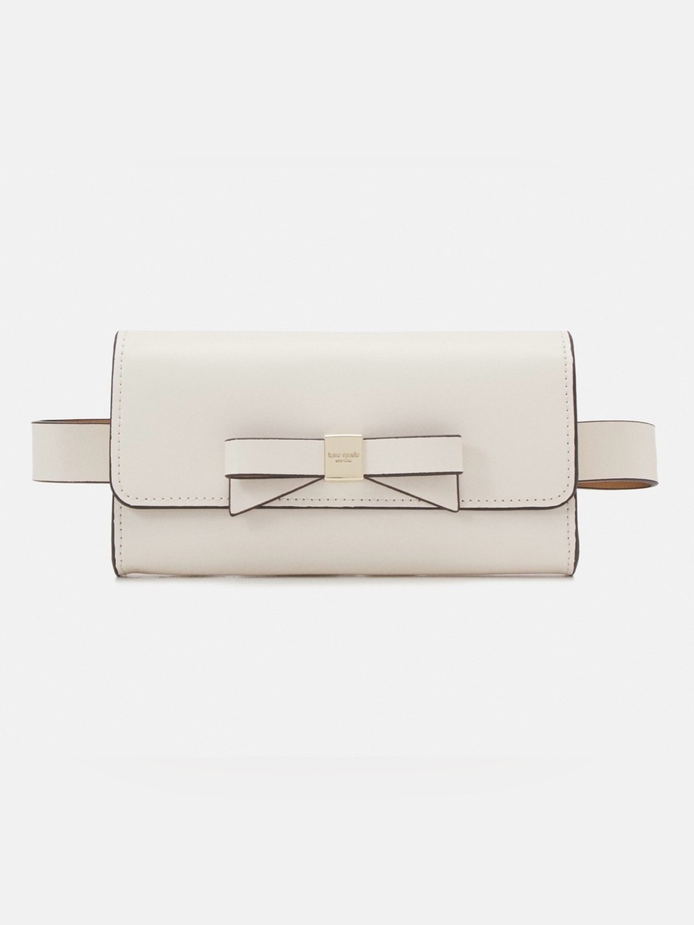 kate spade Cream Bow-Accent Leather Mini Belt Bag